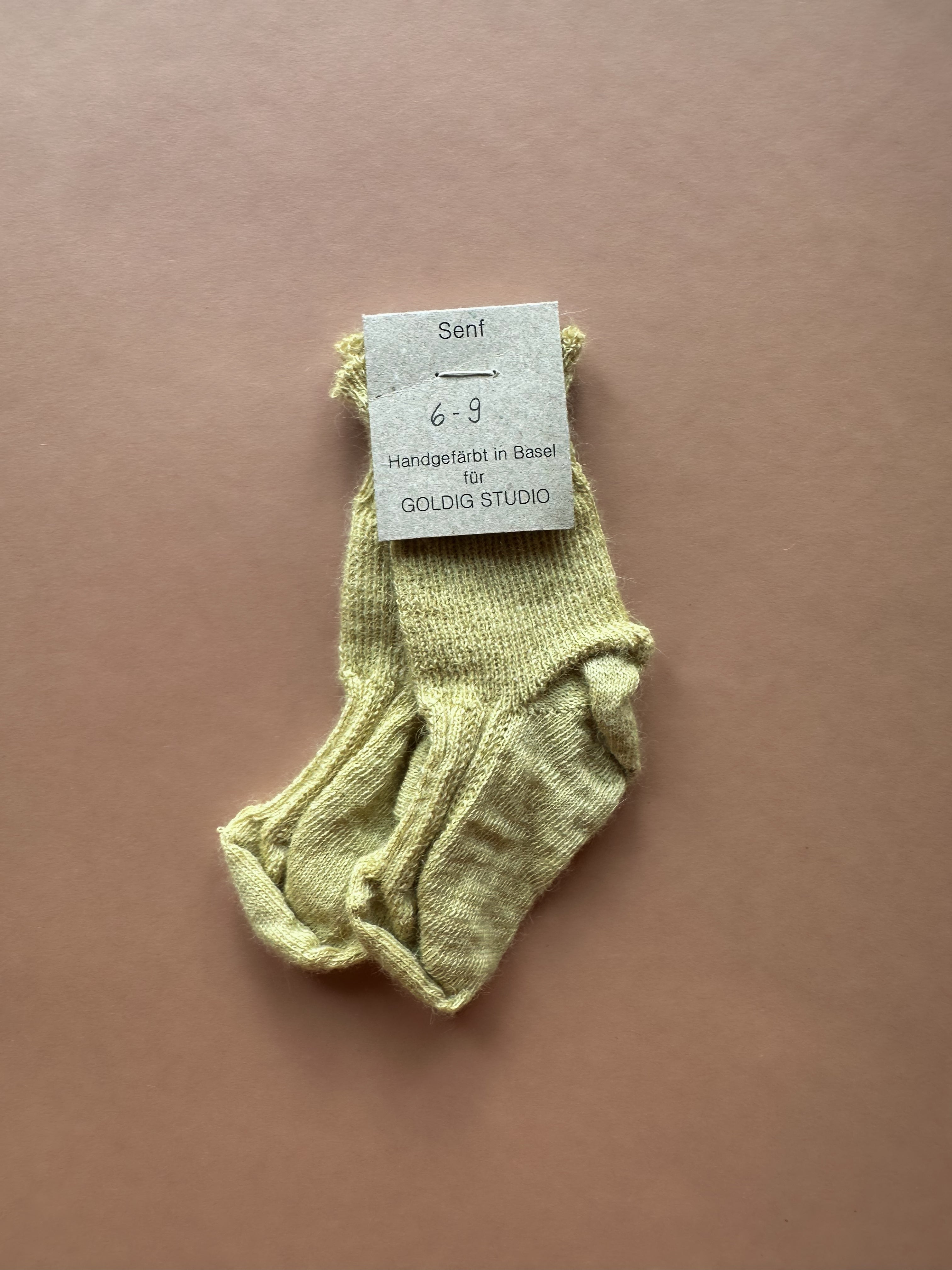 Naturally Hand-Dyed Wool Socks - Baby