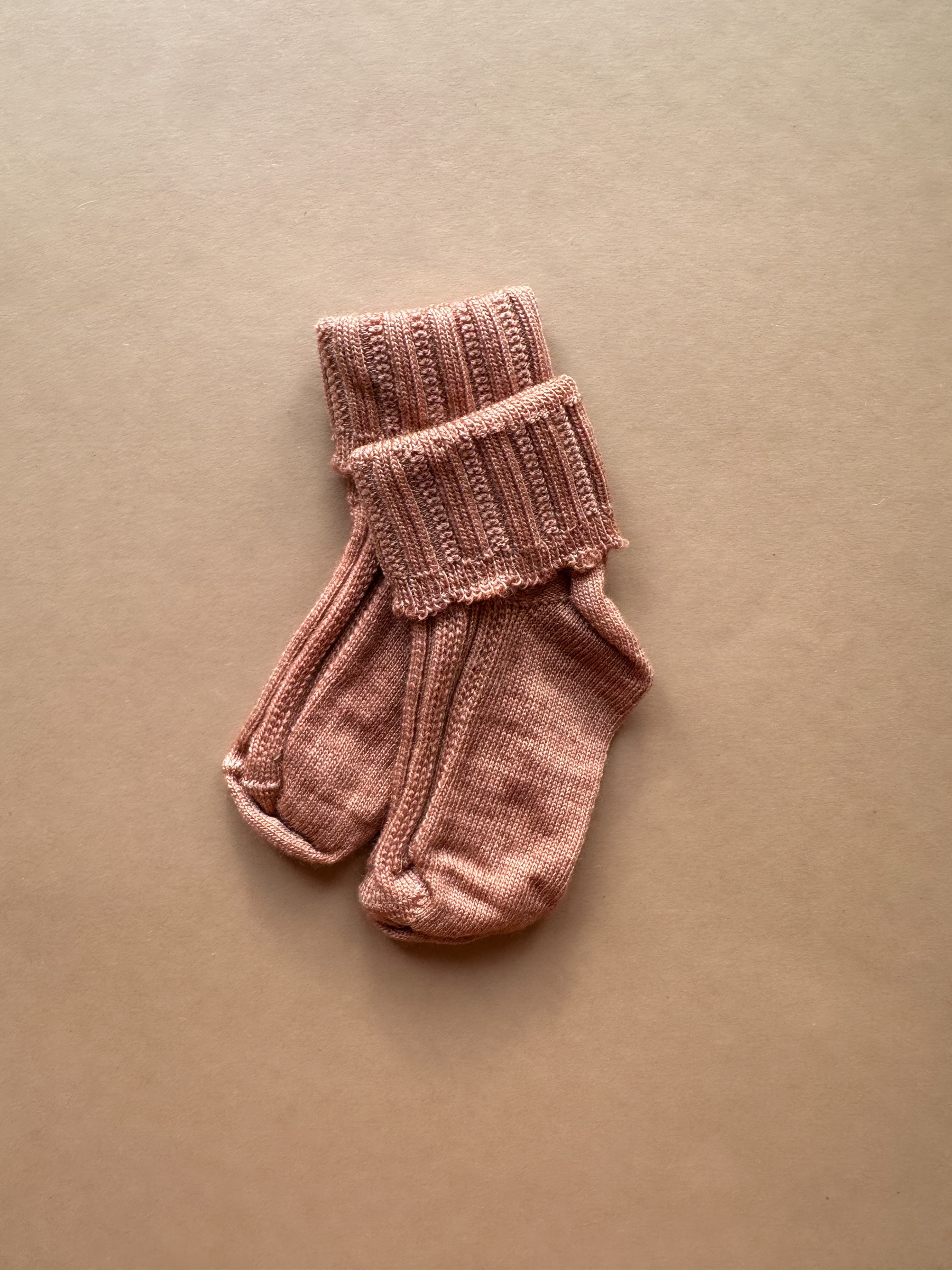 Naturally Hand-Dyed Wool Socks - Baby